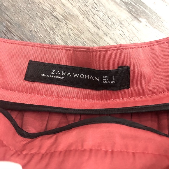 ZARA Salmon Strawberry Pink Midi Modest Skirt - Picture 3 of 5